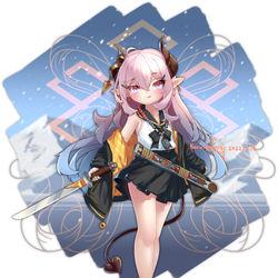 This is a pixiv picture whose title is 新立绘哦.