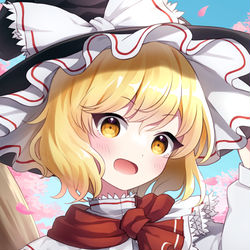 This is a pixiv picture whose title is 妖々夢魔理沙.