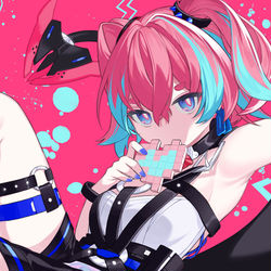 This is a pixiv picture whose title is 8-bit Delta.