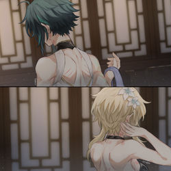 This is a pixiv picture whose title is 魈蛍.
