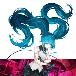 This is a pixiv picture whose title is mikusama.