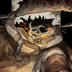 This is a pixiv picture whose title is 忌み潰し.