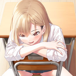 This is a pixiv picture whose title is あ〜、オタクくんえっちな絵描いてる〜♡.