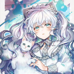 This is a pixiv picture whose title is pure💙🐱.