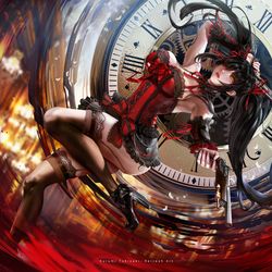This is a pixiv picture whose title is Tokisaki Kurumi [Commission].