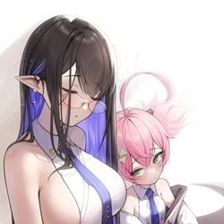 This is a pixiv picture whose title is リン & モモカ.