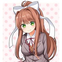 This is a pixiv picture whose title is Monika.