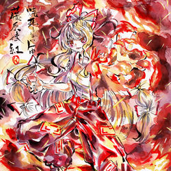 This is a pixiv picture whose title is 藤原妹紅.