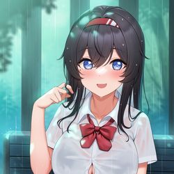 This is a pixiv picture whose title is 雨.