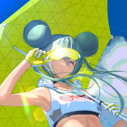 This is a pixiv picture whose title is レーシングミク 2022 Tropical Ver..