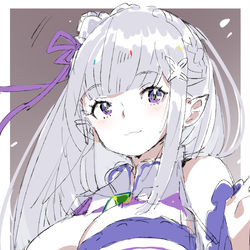 This is a pixiv picture whose title is エミリアたん.