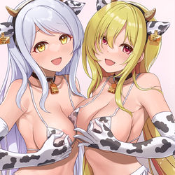This is a pixiv picture whose title is 【252】金の牛、銀の牛.