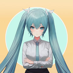 This is a pixiv picture whose title is 미쿠 初音ミク.