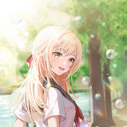 This is a pixiv picture whose title is one sunny day.