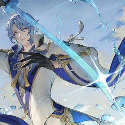 This is a pixiv picture whose title is 神里绫人.