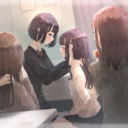 This is a pixiv picture whose title is 王様ゲーム.