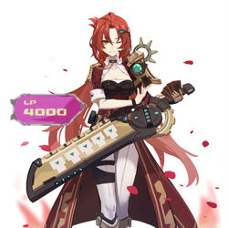 This is a pixiv picture whose title is 焰玫瑰骑士——无量塔·姬子.