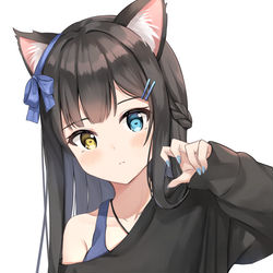This is a pixiv picture whose title is ゆるだぼ黒猫ちゃん.
