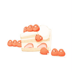 This is a pixiv picture whose title is ぞくぞくいちごショートケーキ.