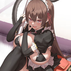 This is a pixiv picture whose title is へそ丈メイド三蔵ちゃん.