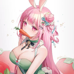This is a pixiv picture whose title is Candy bunny girl.