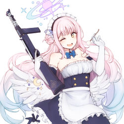 This is a pixiv picture whose title is メイドミカ.
