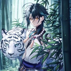 This is a pixiv picture whose title is .commission魈.
