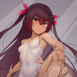 This is a pixiv picture whose title is 白スクネメシス.