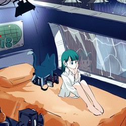 This is a pixiv picture whose title is 撮影現場①.