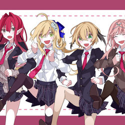 This is a pixiv picture whose title is グロスターのJK組.