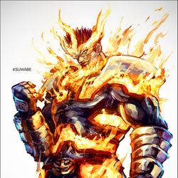 This is a pixiv picture whose title is エンデヴァー.