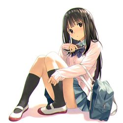 This is a pixiv picture whose title is 制服とスマホ02.