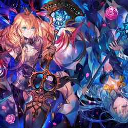This is a pixiv picture whose title is モルガンとキャストリア.