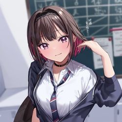 This is a pixiv picture whose title is 「お前の好きな色で染めてみた♡」.