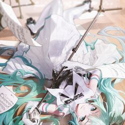 This is a pixiv picture whose title is Miku.