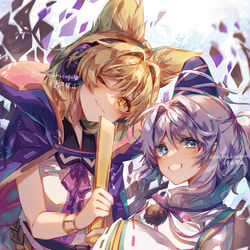 This is a pixiv picture whose title is みこふと.