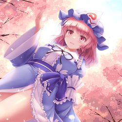 This is a pixiv picture whose title is 八分咲きと亡霊と.