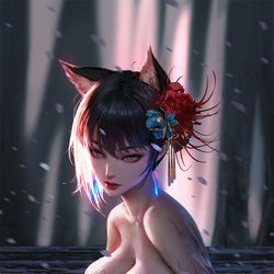 This is a pixiv picture whose title is 狐姬花2.0.