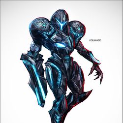 This is a pixiv picture whose title is ダークサムス.
