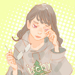 This is a pixiv picture whose title is かゆい.
