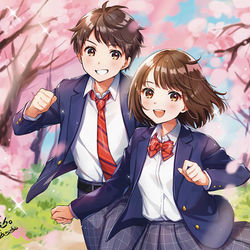 This is a pixiv picture whose title is さくら満開の幕開け！.
