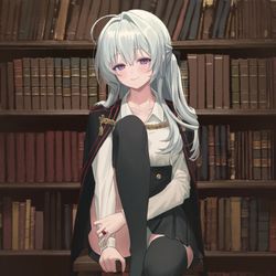 This is a pixiv picture whose title is 📚.