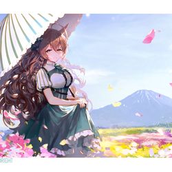 This is a pixiv picture whose title is メジロブライト.