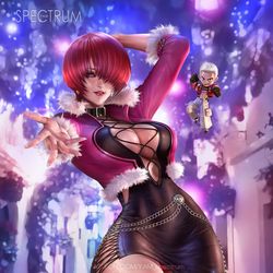 This is a pixiv picture whose title is Shermie in KoF.