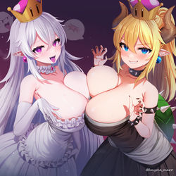 This is a pixiv picture whose title is クッパ姫&キングテレサ姫.