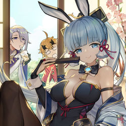 This is a pixiv picture whose title is Ayaka Bunny.