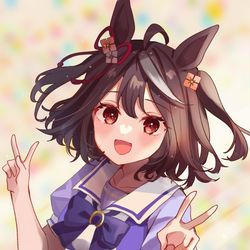 This is a pixiv picture whose title is キタサンブラック.