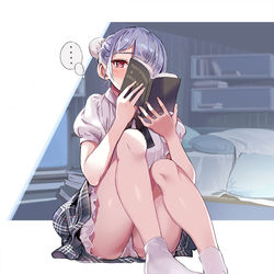 This is a pixiv picture whose title is 読書.