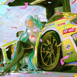 This is a pixiv picture whose title is レーシングミク.