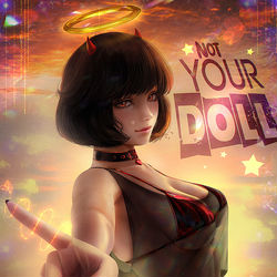 This is a pixiv picture whose title is Not your Doll.